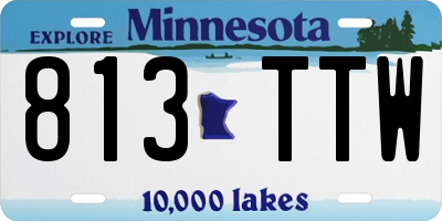 MN license plate 813TTW