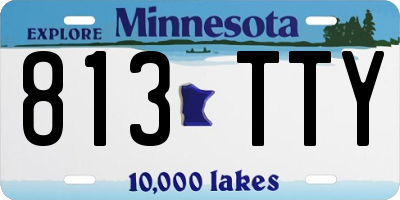 MN license plate 813TTY