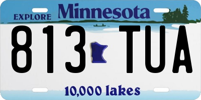 MN license plate 813TUA