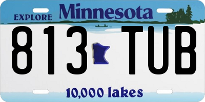 MN license plate 813TUB