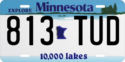 MN license plate 813TUD