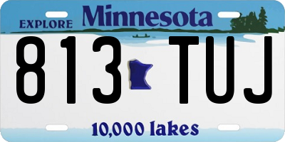 MN license plate 813TUJ
