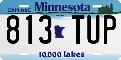 MN license plate 813TUP