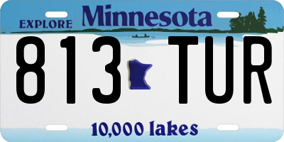 MN license plate 813TUR