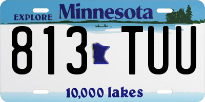 MN license plate 813TUU