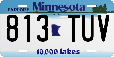 MN license plate 813TUV