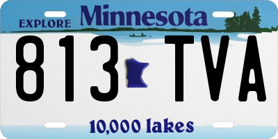 MN license plate 813TVA