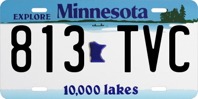 MN license plate 813TVC
