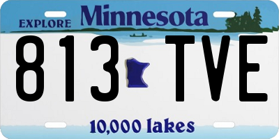 MN license plate 813TVE
