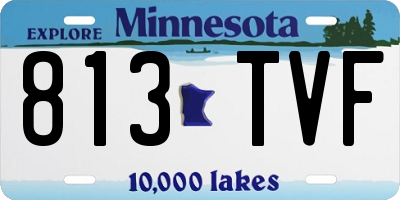 MN license plate 813TVF