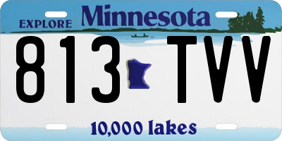 MN license plate 813TVV
