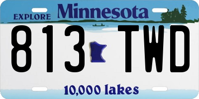 MN license plate 813TWD