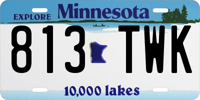 MN license plate 813TWK