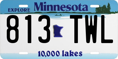 MN license plate 813TWL