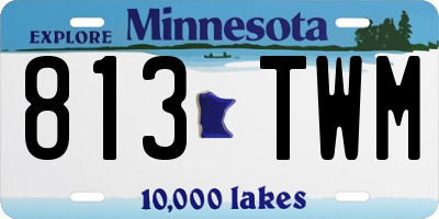 MN license plate 813TWM