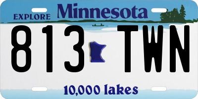 MN license plate 813TWN