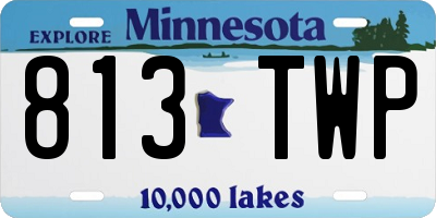 MN license plate 813TWP