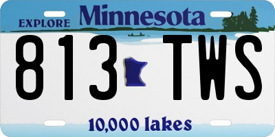 MN license plate 813TWS