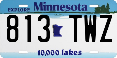 MN license plate 813TWZ