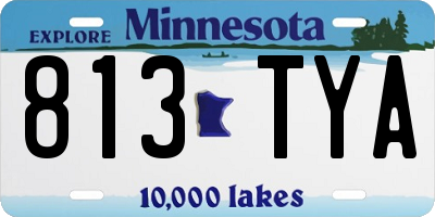 MN license plate 813TYA