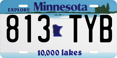 MN license plate 813TYB