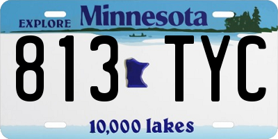 MN license plate 813TYC