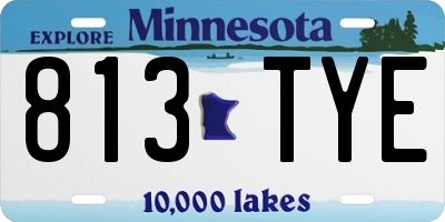 MN license plate 813TYE