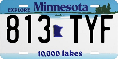 MN license plate 813TYF