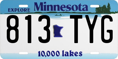 MN license plate 813TYG