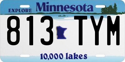 MN license plate 813TYM