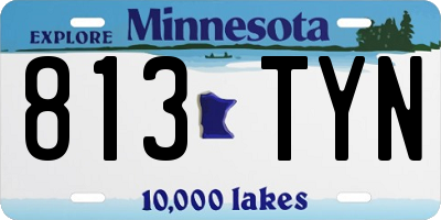 MN license plate 813TYN