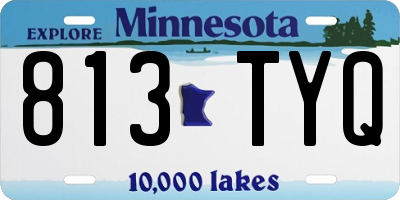 MN license plate 813TYQ
