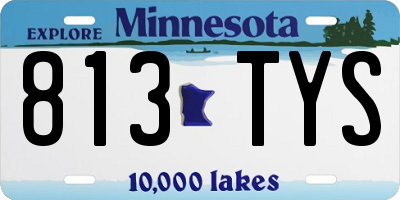 MN license plate 813TYS