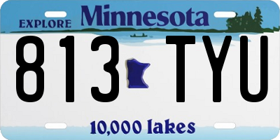 MN license plate 813TYU