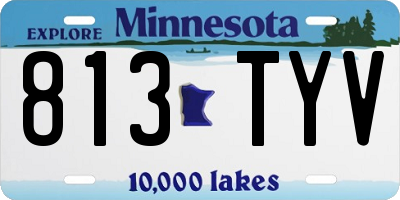MN license plate 813TYV