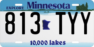 MN license plate 813TYY