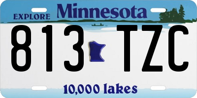 MN license plate 813TZC