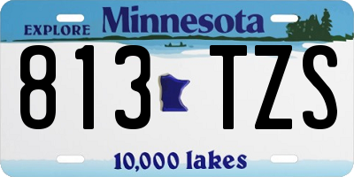 MN license plate 813TZS