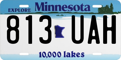 MN license plate 813UAH