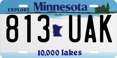 MN license plate 813UAK