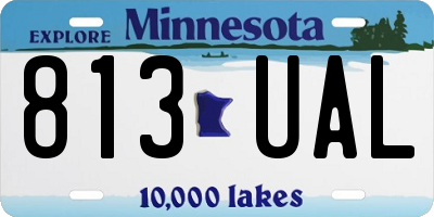 MN license plate 813UAL