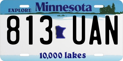 MN license plate 813UAN
