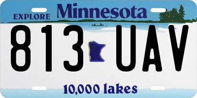 MN license plate 813UAV