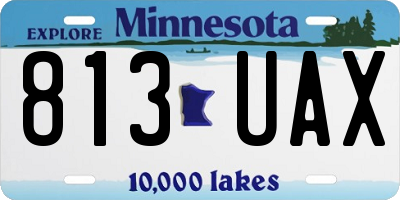 MN license plate 813UAX