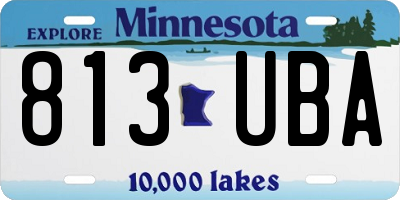MN license plate 813UBA