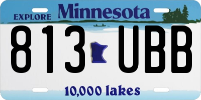 MN license plate 813UBB