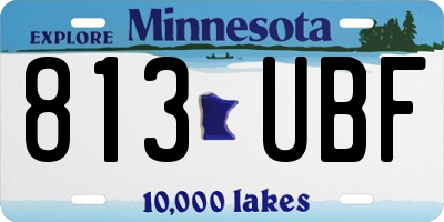 MN license plate 813UBF