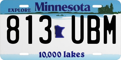 MN license plate 813UBM