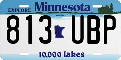 MN license plate 813UBP