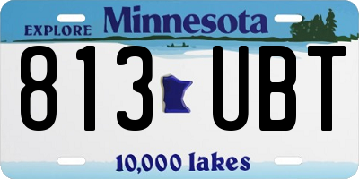 MN license plate 813UBT
